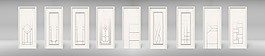 白色金属条门建材模版