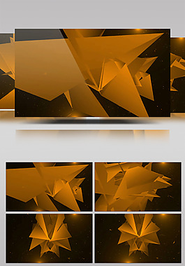 黄色折纸动态视频素材