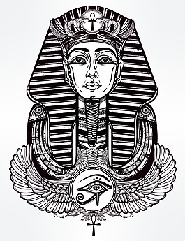 埃及人面狮身像图案