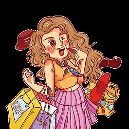 手绘卡通人物素材