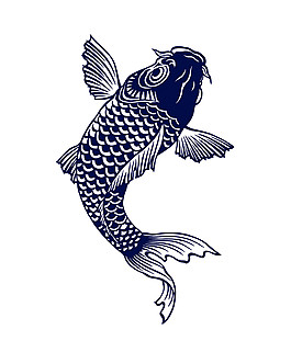 精美鲤鱼图案元素