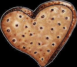 手绘爱心曲奇饼透明装饰图案