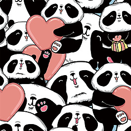 呆萌可爱小熊壁纸图案装饰设计