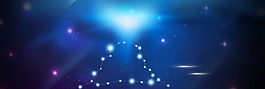 蓝色星光点banner背景素材