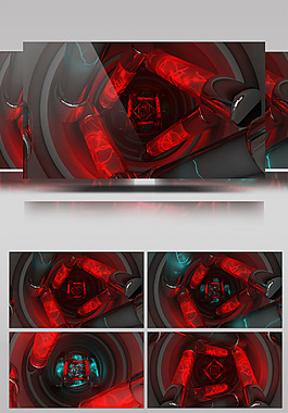 红色隧道视频素材