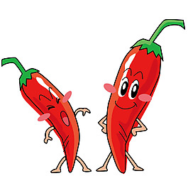 卡通手绘红辣椒png元素素材