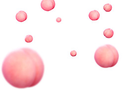 手绘粉色桃子元素