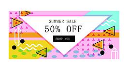 小清新色调促销背景素材