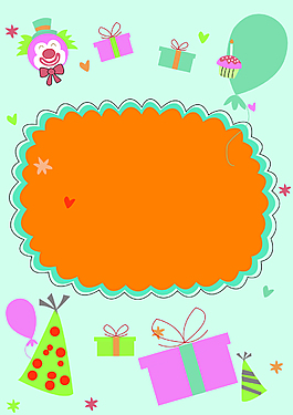 生日快乐矢量海报设计背景素材