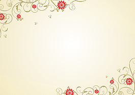 矢量花纹边框背景素材
