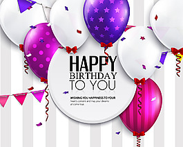 矢量彩色气球背景素材