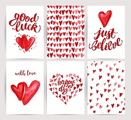 红色的爱心卡通素材