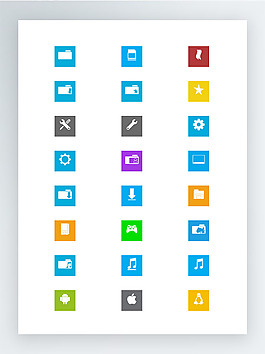 非常时尚的Windows8文件夹磁贴图标