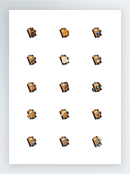 金色学习文件夹图标集