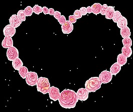 爱心花卉png透明素材