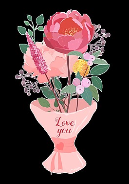 求婚鲜花png透明素材