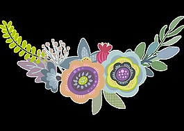 唯美花卉png透明素材