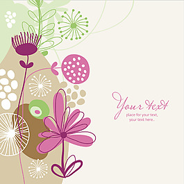 矢量手绘树叶背景素材