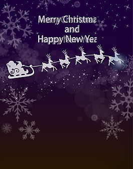 矢量梦幻剪影圣诞节背景素材