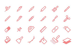 绘图工具图标sketch素材