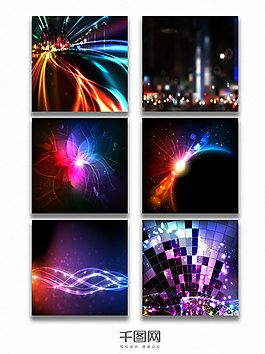 唯美炫彩背景光效素材