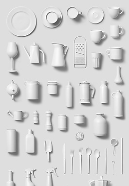 各种厨房用品实物图
