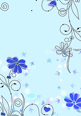 小清新花纹背景模版