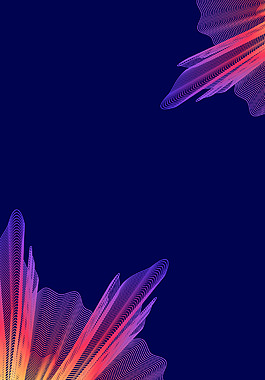 蓝色酷炫花朵背景