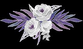 手绘紫色叶子png透明素材