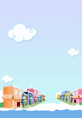 城市免费可商用城市街区,建设,办事处免费可商用卡通城市街道效果图