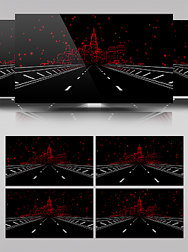 白色线条城市道路视频素材