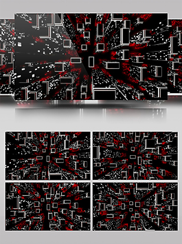 黑色几何线条城市视频素材