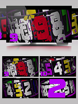 彩色字母视频素材