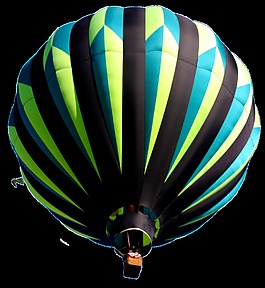 IT设计感炫酷热气球png透明素材