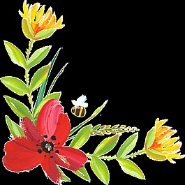 芬芳花卉透明素材