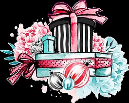 精美礼盒透明素材