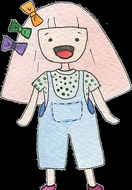 萌系少女透明素材