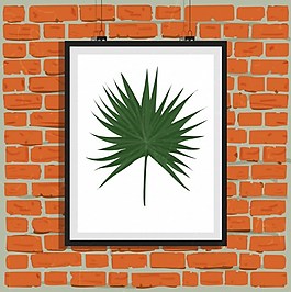 墙体挂画矢量素材