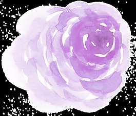 水彩卡通鲜花透明素材