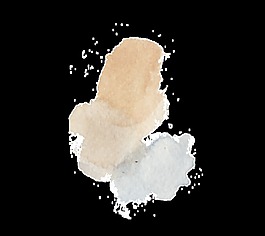 棕色灰色水彩卡通透明素材