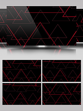 红色三角形背景视频素材