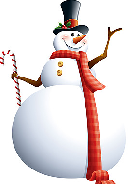 冬季卡通雪人png元素素材