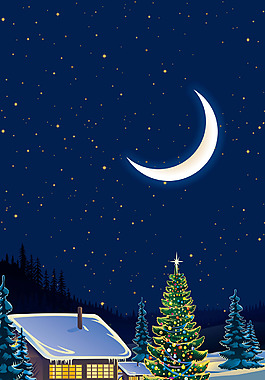 浪漫星空圣诞节背景