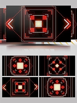 依次转动的取景框图形视频素材