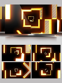 错位的正方形通道视频素材