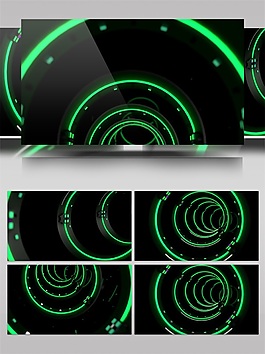 绿光圆形通道视频素材