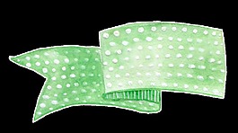 白点横幅卡通透明素材