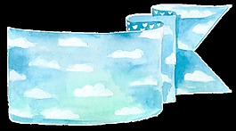 云彩横幅卡通透明素材