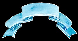 蓝色横幅卡通透明素材