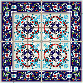 蓝色花朵背景图片7